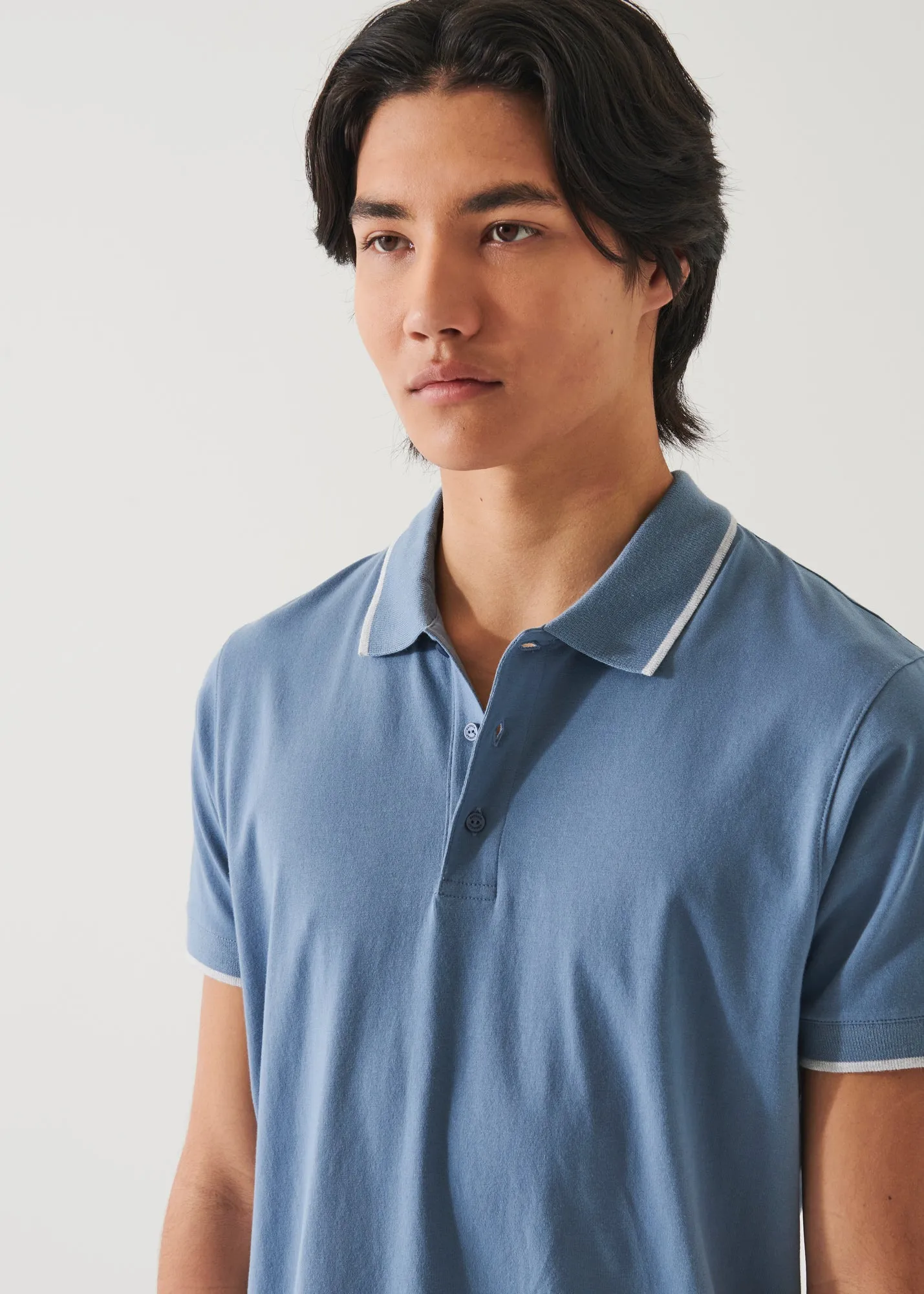 PIMA COTTON STRETCH TIPPED POLO