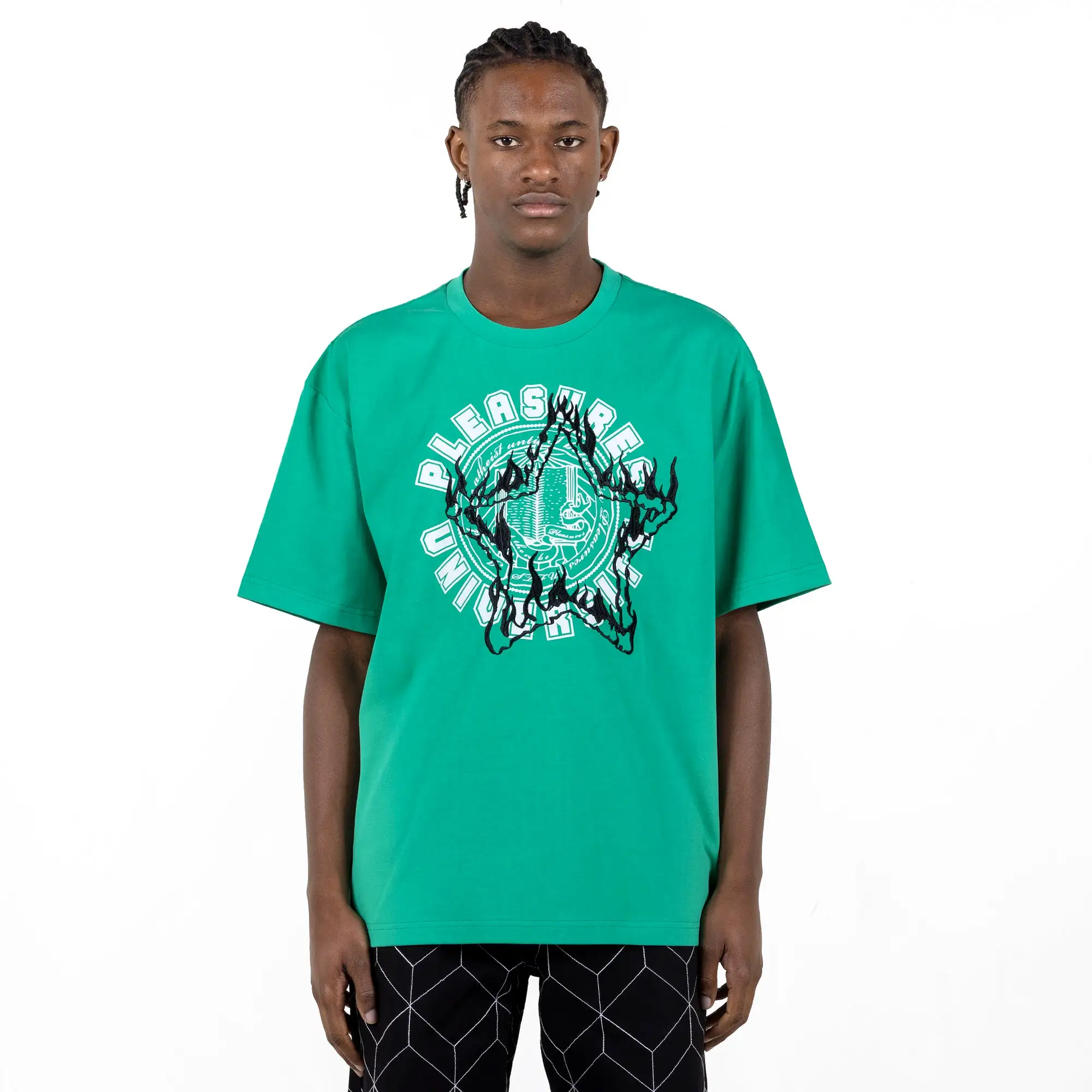 Pleasures University Heavy Weight SS Tee - Green