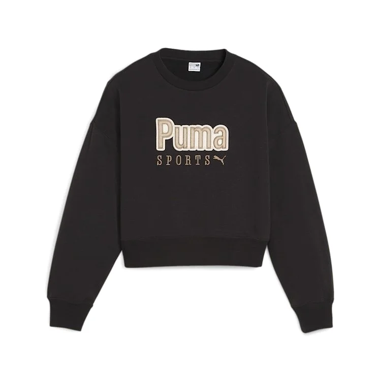 PUMA WOMEN'S TEAM OS CREW BLACK