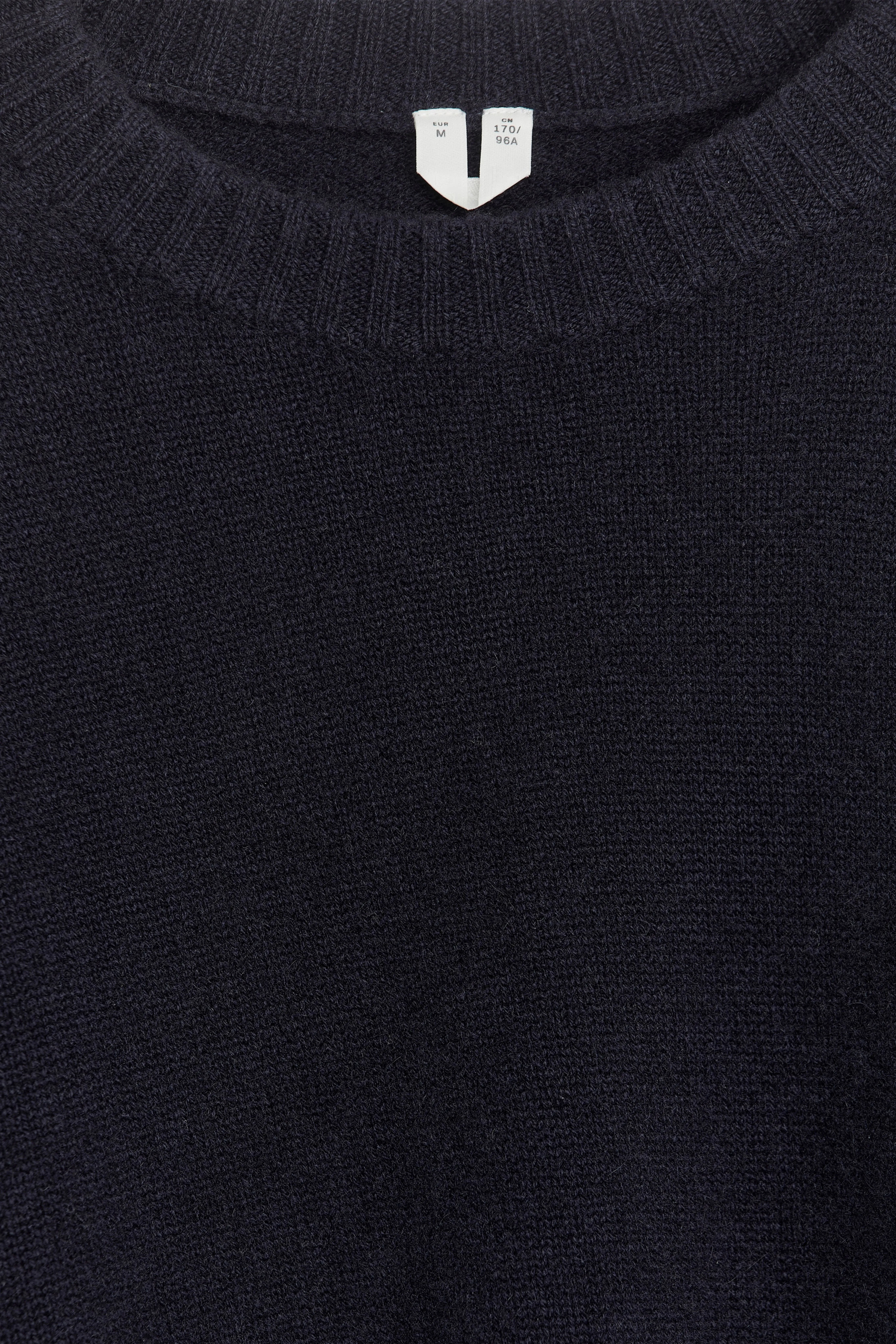 Relaxed Cashmere-Wool Jumper - Round neck - Long sleeve - Dark Blue - Ladies | H&M GB