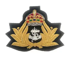 Royal Navy Officers Cap Badge - Tudor Crown