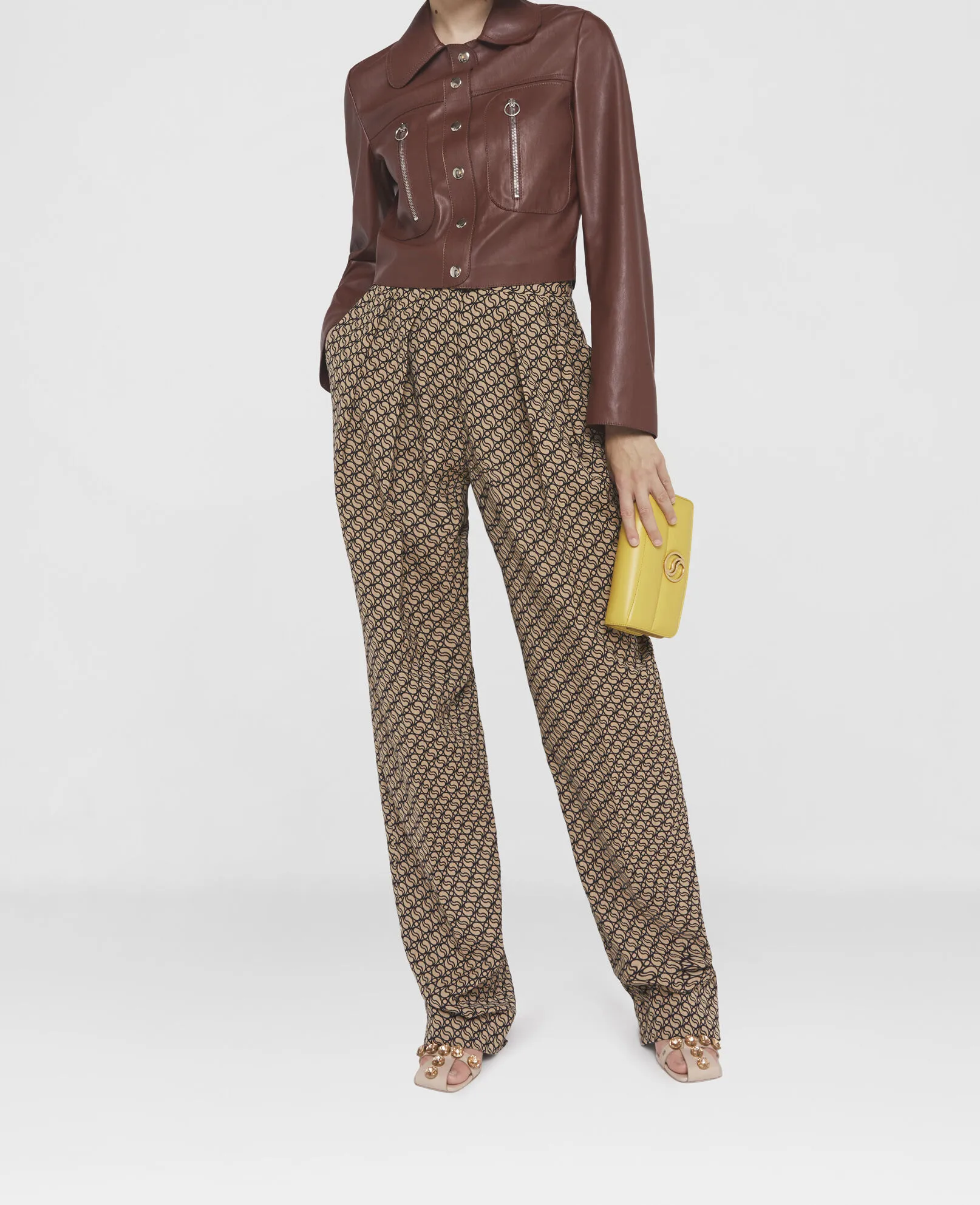 S-Wave Pleat Front Straight Leg Trousers