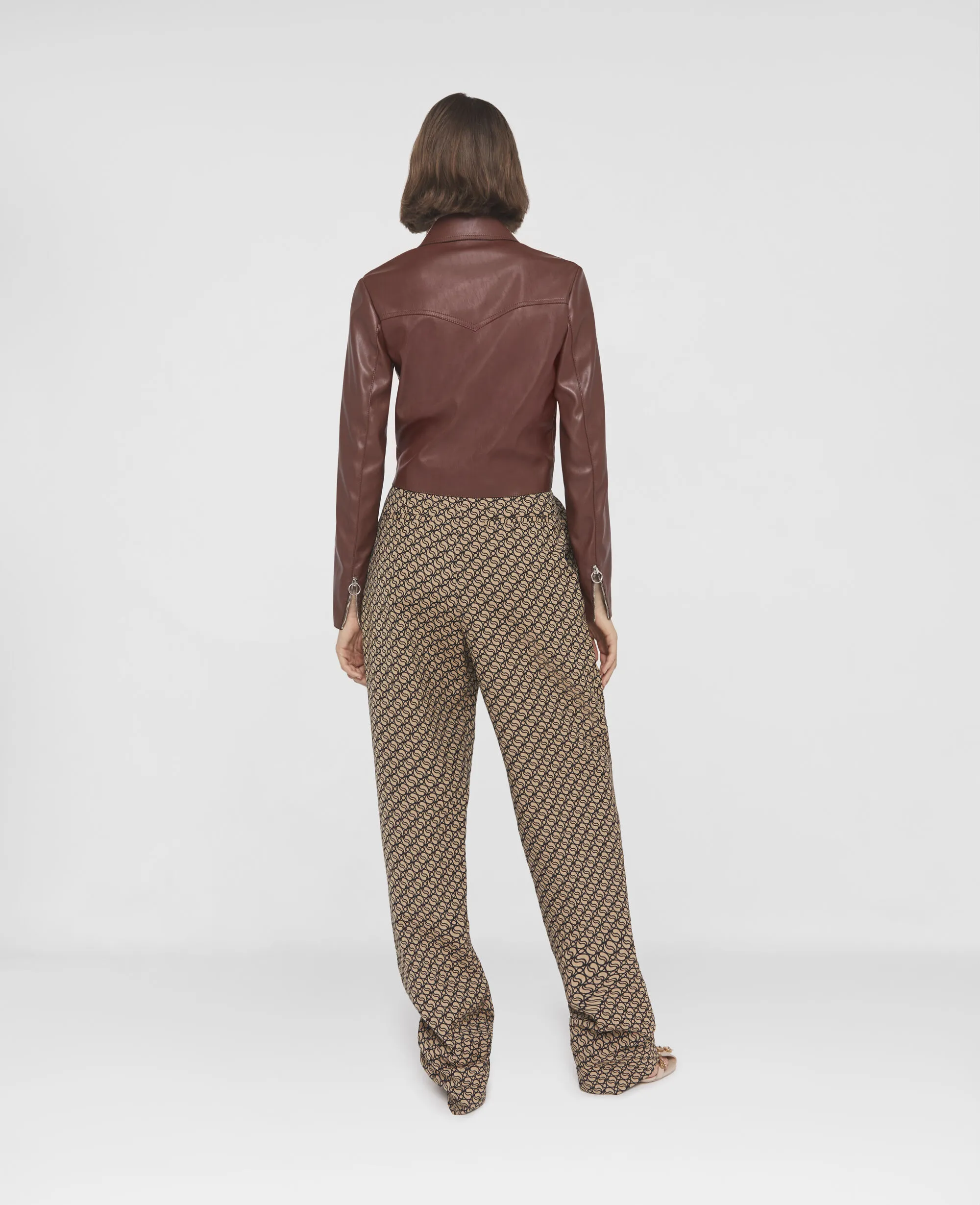 S-Wave Pleat Front Straight Leg Trousers