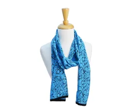 Sky Screened Satin Scarf