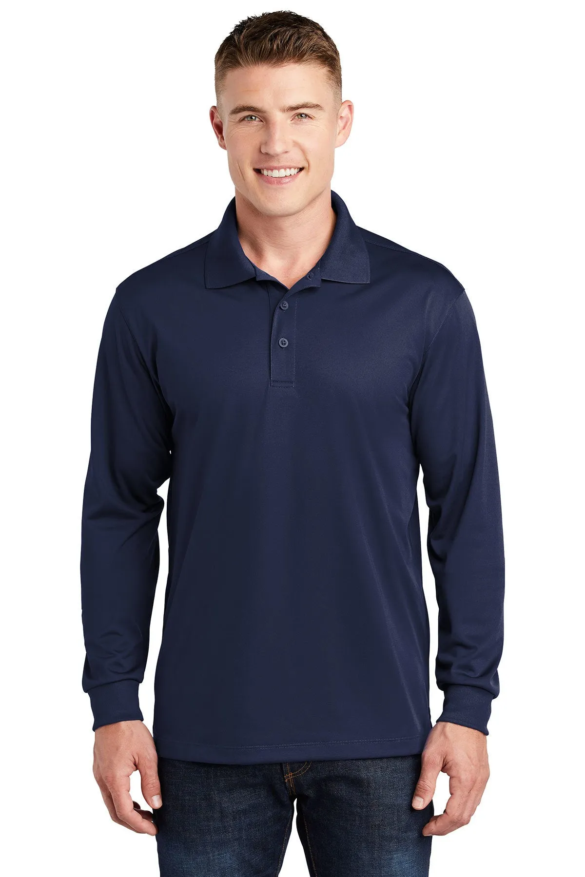 Sport-Tek ST657 Men's Long Sleeve Polo