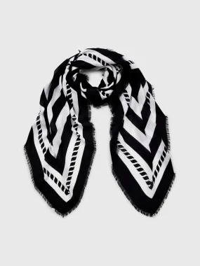 Stripe Monogram Square Scarf | Scarves | Tommy Hilfiger