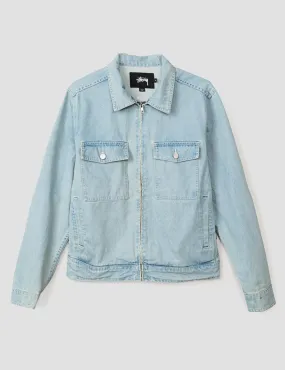 Stussy Garage Washed Garage Jacket - Light Blue