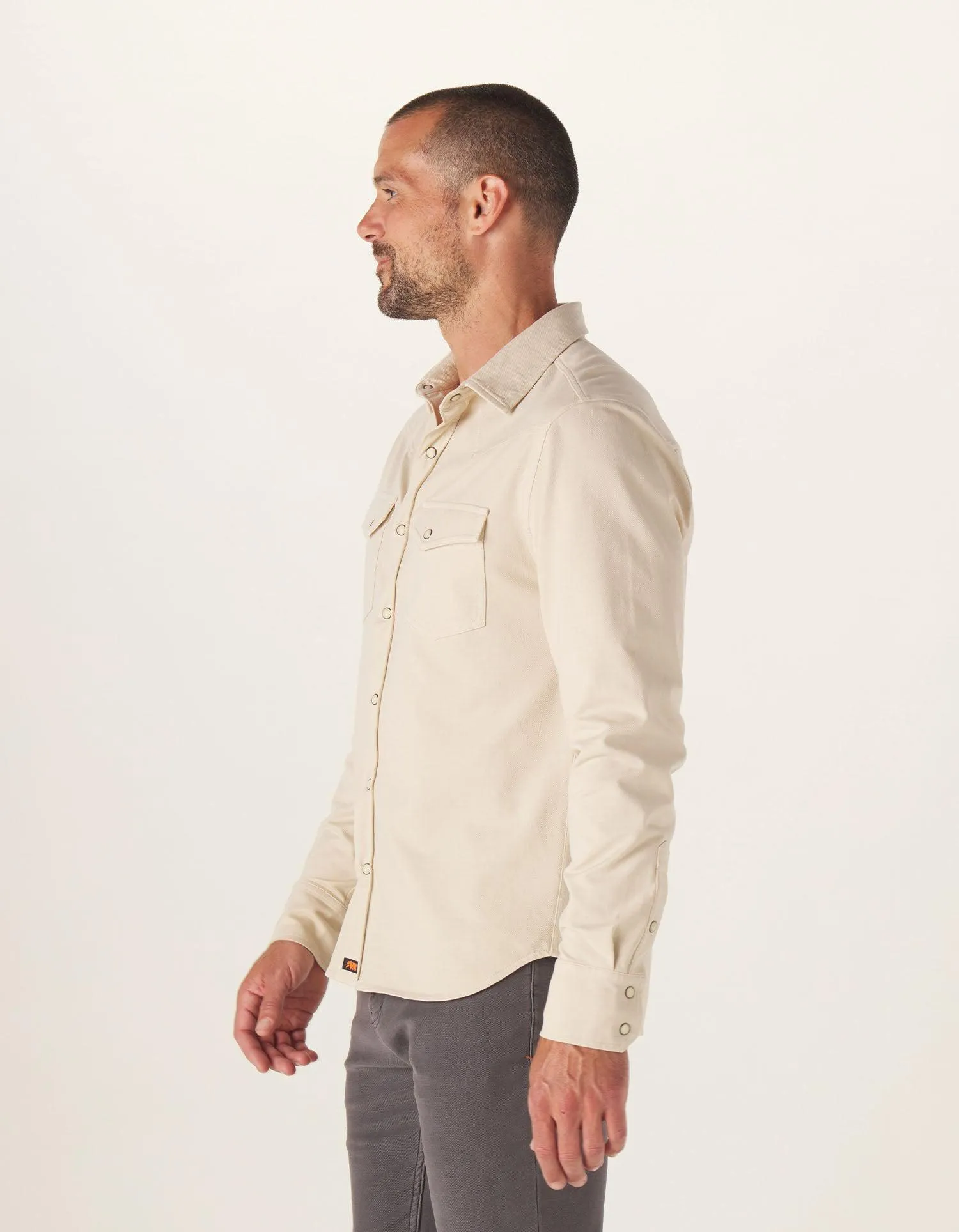 The Normal Brand Tentoma Western Shirt In Bone