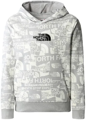 The North Face Kids Light Drew Peak Hoodie Meld Grey Brand Proud Print