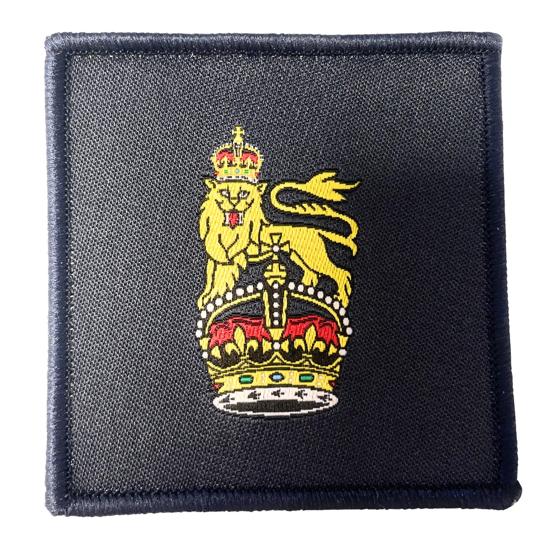 TRF - Army General Staff TUDOR Crown - Crown & Lion - Dark Navy - 60mm x 60mm  - Pack 5