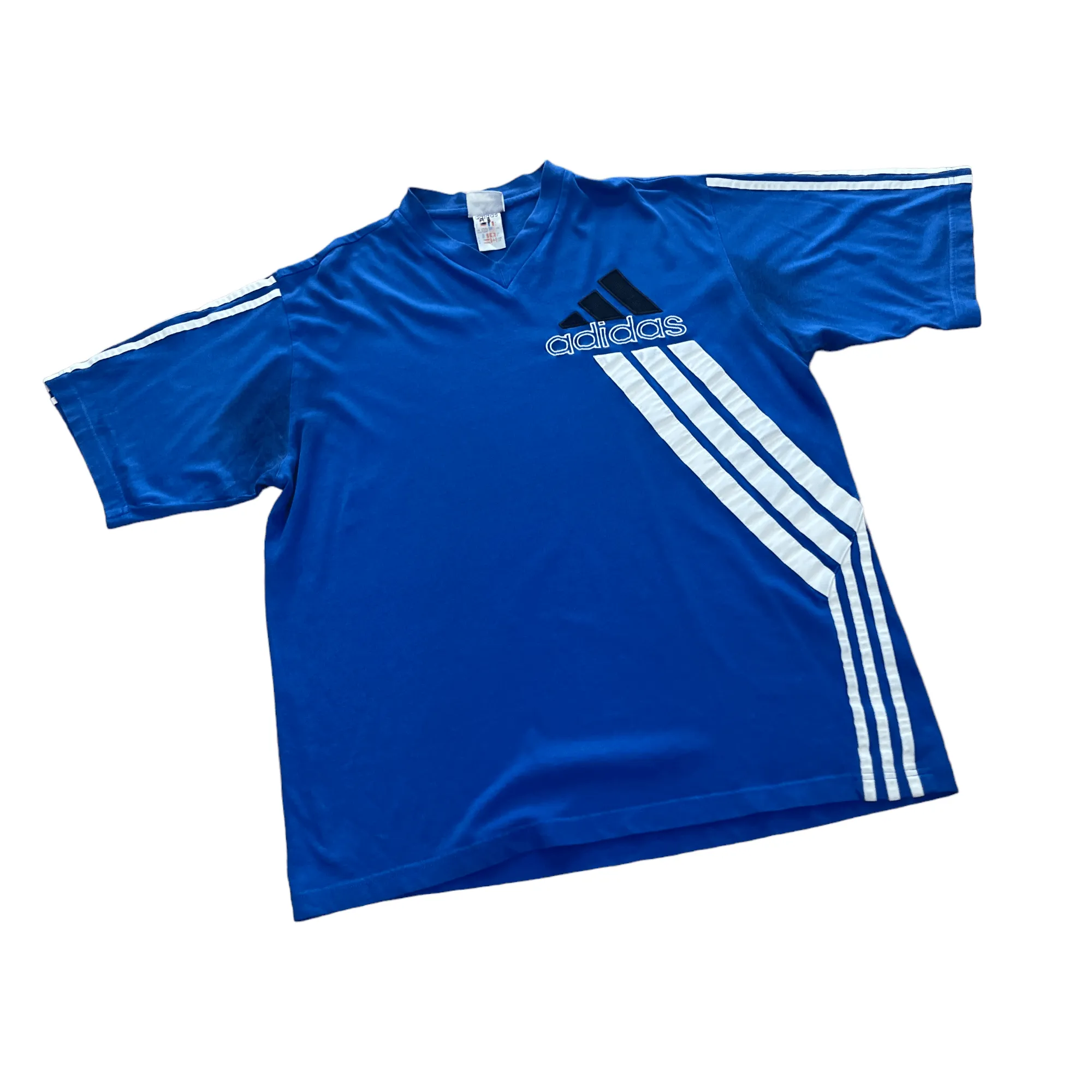 Vintage 90s Blue Adidas Tee - Large