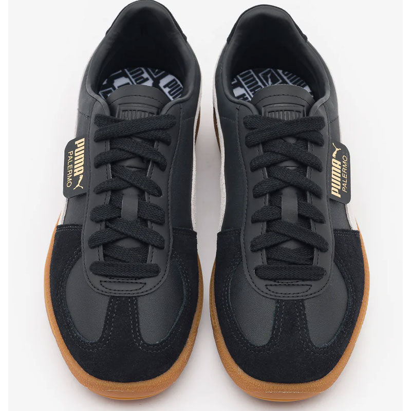 Women's Puma Palermo Leather Black/Vapor Grey-Gum 397467-03