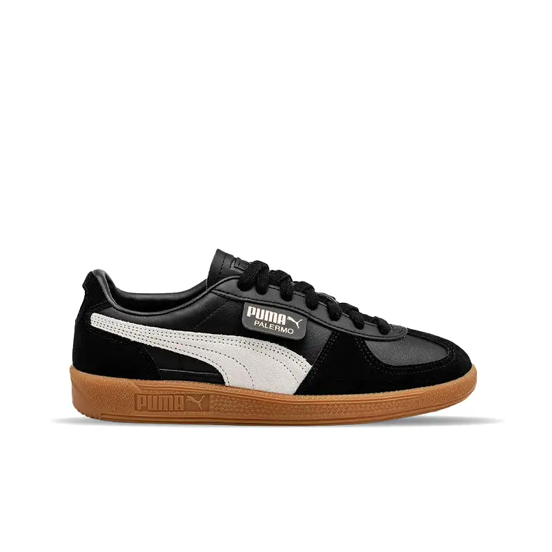 Women's Puma Palermo Leather Black/Vapor Grey-Gum 397467-03