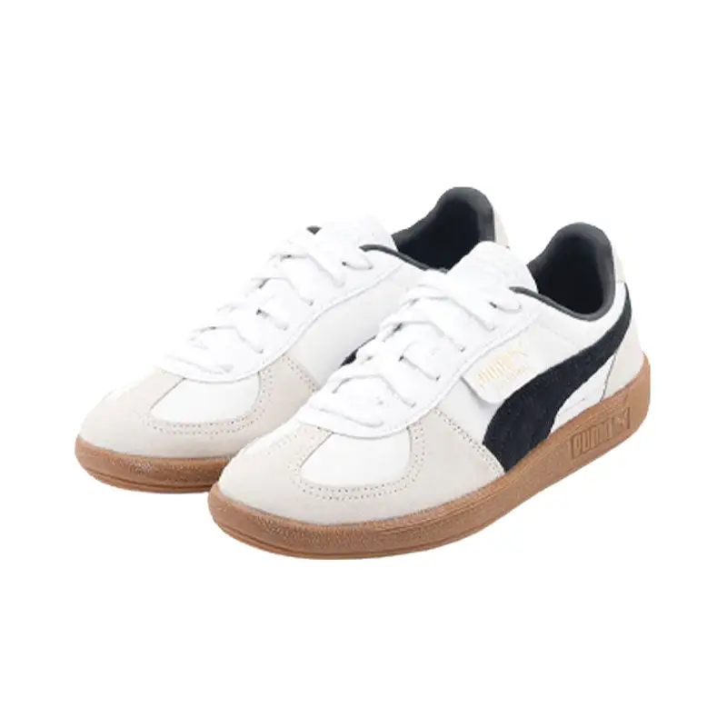 Women's Puma Palermo Leather White/Vapor Grey-Gum 397467-01