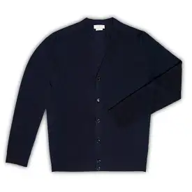 Yannis knitted Wish wool 160'S cardigan with buttons (Dark Blue)